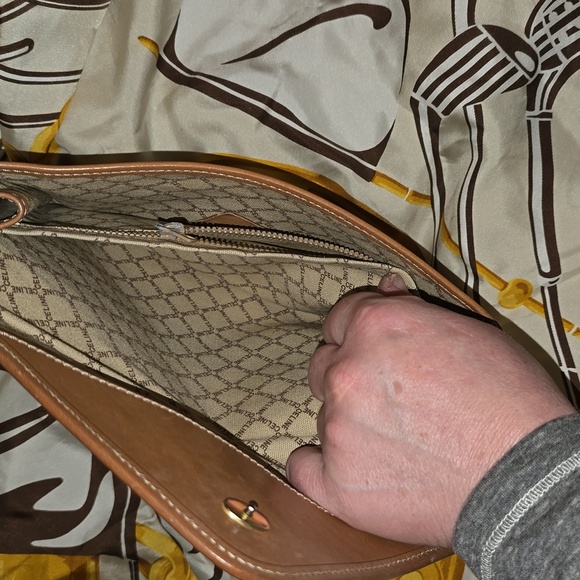 Celine Scarf 100% Silk and Celine Flap Wallet 2 PC Combo scarf is excellent Cond - Picture 8 of 11